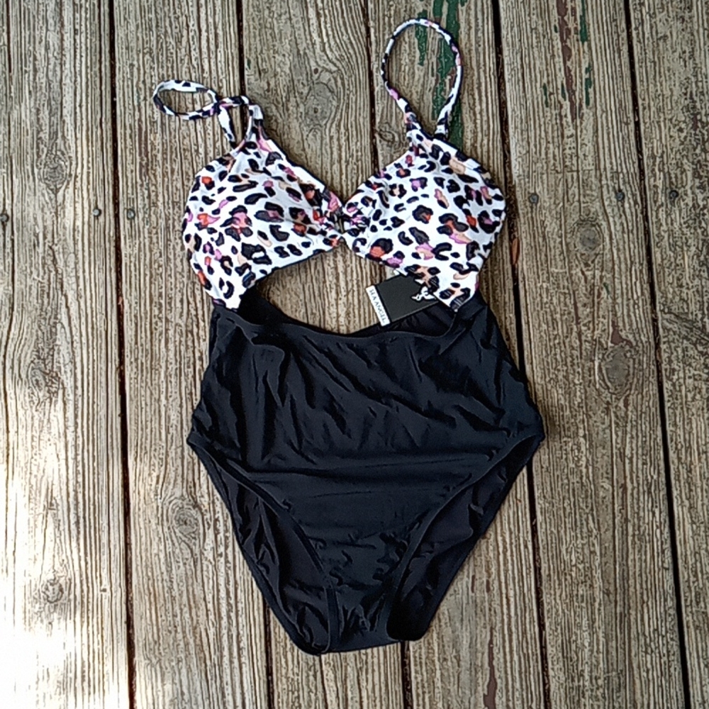 Sea Angel one piece cut out leopard